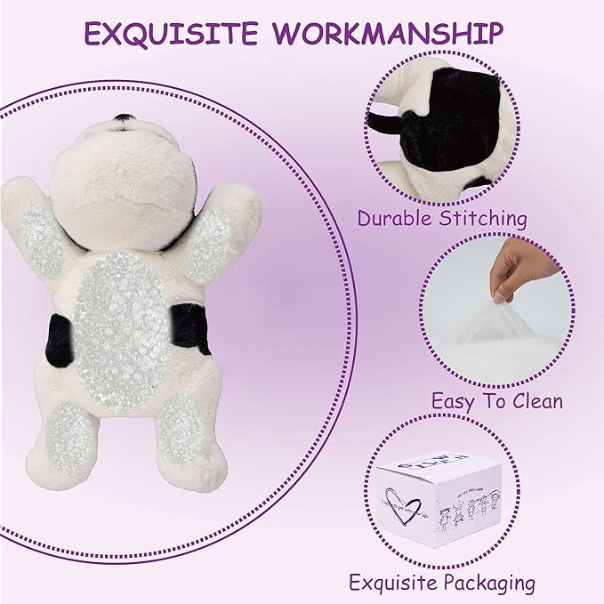 GILFWM 25" 5 lbs Dog Weighted Stuffed Animals :Big Large Weighted Plush Animal，Cute Plushie Pillow Toys,Soft Washable Weighted Plush Pillowfort Gifts for Adults Kids Girls Boys