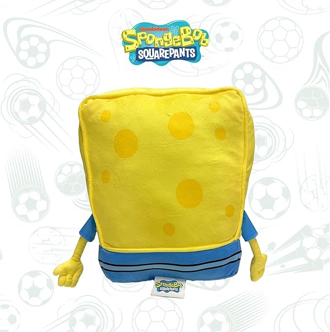 Spongebob Squarepants Soccer Plush Cuddle Pillow Buddy, Kids Bedding Super Soft Sports Pillow, 19" Tall, 2026 World Soccer Tournament (Officially Licensed Product) by Franco Collectibles
