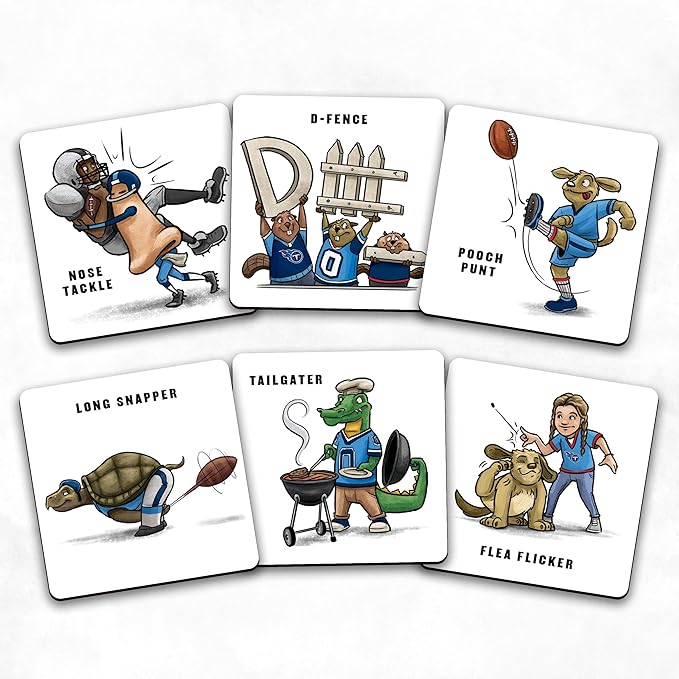 YouTheFan NFL Officially-Licensed Memory Match Game - Humorous, Team-Specific, Original Hand-Drawn Artwork, Fun for the Whole Family, for Fans Young and Old