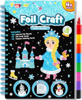 FUNNYB&G Foil Art Crafts for Kids Ages 4-8: Mother's Day 2026, Birthday Gift for Girls, Art and Crafts Supplies, Party Favors, Creative Toys for Girls 4 5 6 7 8 9 Years Old(Winter)