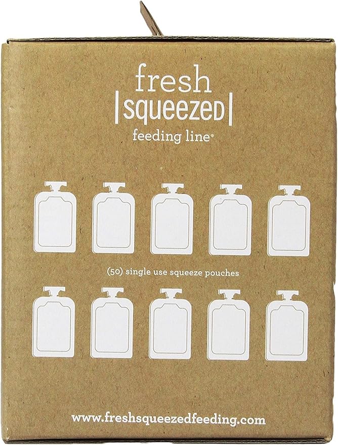 Infantino Disposable Squeeze Pouches, Baby Food Pouches for Portable Homemade Semi-Solid Food for Babies and Toddlers, BPA and PVC free, Freezer Safe, 50-Pack