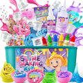 YOPINSAND DIY Slime Kit for Girls, Slime Making Kit for Girls 3-12, Glimmer Crunchy, Butter, Foam, Cloud Slime with Add-ins, Foam Balls, Charms, Party Favors Gift Toys for Kids