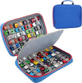 KISLANE Car Storage Case Organizer for 48 Vehicles – Portable 1:64 Scale Die-Cast Collection Carrying Case with Elastic Slots, Travel Storage Bag for Collectors, Blue