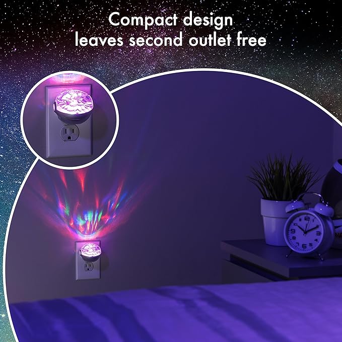 Projectables Northern Lights LED Projection Night Light with Moving Atmospheric Effects, 30404, Aurora Borealis Motion Effects Project Onto Wall and Ceiling