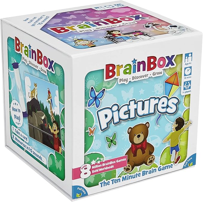 BrainBox Pictures Card Game - Memory & Observation Game, Educational Global Adventure, Family-Friendly Trivia Game for Kids & Adults, Ages 8+, 1+ Players, 10 Min Playtime, Made by Green Board Games