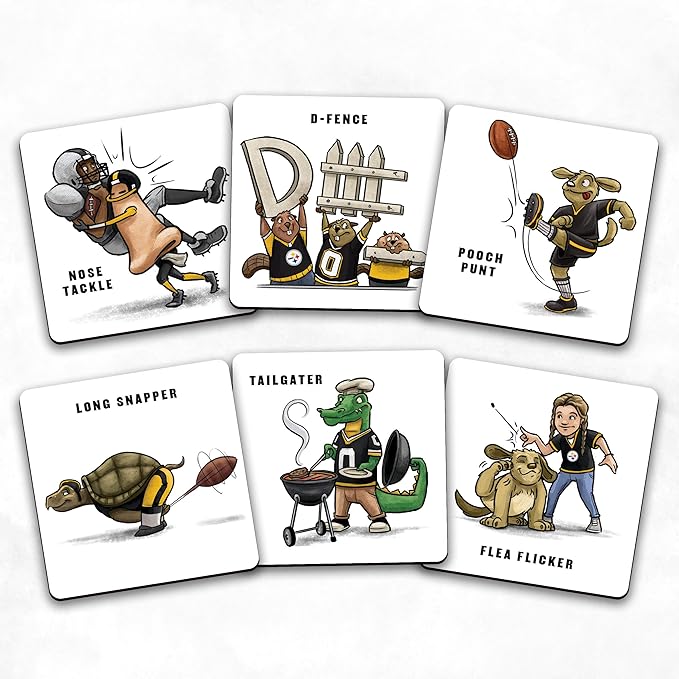 YouTheFan NFL Officially-Licensed Memory Match Game - Humorous, Team-Specific, Original Hand-Drawn Artwork, Fun for the Whole Family, for Fans Young and Old