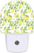 Lemon and Flowers Night Light for Kids,Lemon Fruits and Floral Tree Plug in Night Light with Dusk to Dawn Sensor, 0.5w Energy Saving Nightlight for Hallway Stairway Kitchen Bedroom