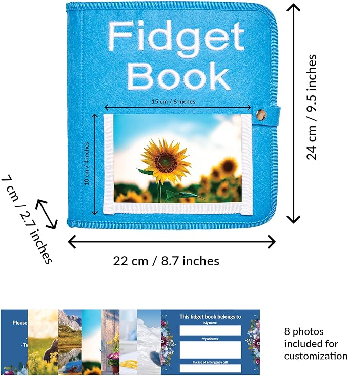 Fidget Book for Elderly | Fidget Blanket for Dementia | Dementia Products for Elderly | Gift and Activities for Seniors with Alzheimer’s | Sensory Fidget Book