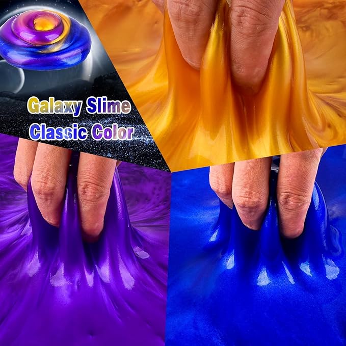 6 Pack Galaxy Slime Kit,Easter Slime Party Favors for Kids, Non Sticky,Wet,Stress & Anxiety Relief,Slime Bulk for Boys Girl,Cute Stuffers,Super Soft Sludge Toy