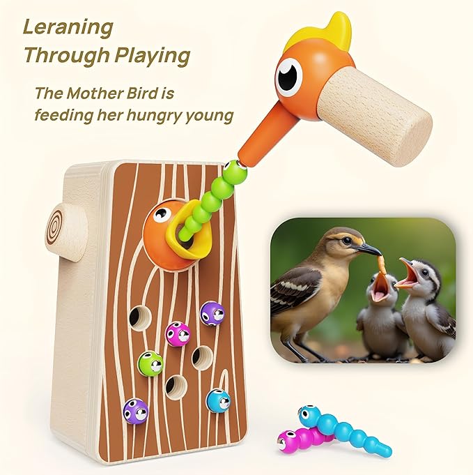 Montessori Toys for Boys and Girls Aged 2-4, Toddler Fine Motor Skills Learning Toys