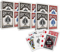Bicycle 12pk Red & Black Rider Back Playing Cards, Standard Index, Decks of Cards, Premium Poker Cards for Blackjack, Casino Games & Family Game Night, 2 Count (Pack of 1)