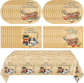 41Pcs Book Themed Party Decorations Vintage Book Club Theme Birthday Supplies Library Reading Theme Plates Napkins Tablecloth,for Library Party, Birthday, Engagement Party Decorations, Serves 20