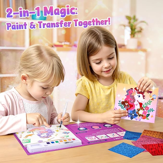 JoyCat Paint with Water Coloring Books, Art & Craft Activity, Princess No Mess Art for Kids Ages 4-8, Craft Kits & Supplies, DIY Creative Activity, Gifts for Girls & Boys