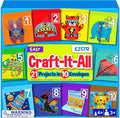 EZCRA Craft Kits for Kids Ages 4-8 – 21 Projects in 1 Craft Box for Kids – All Inclusive No Mess Arts and Crafts Kit, Educational Activity Box for Boys & Girls