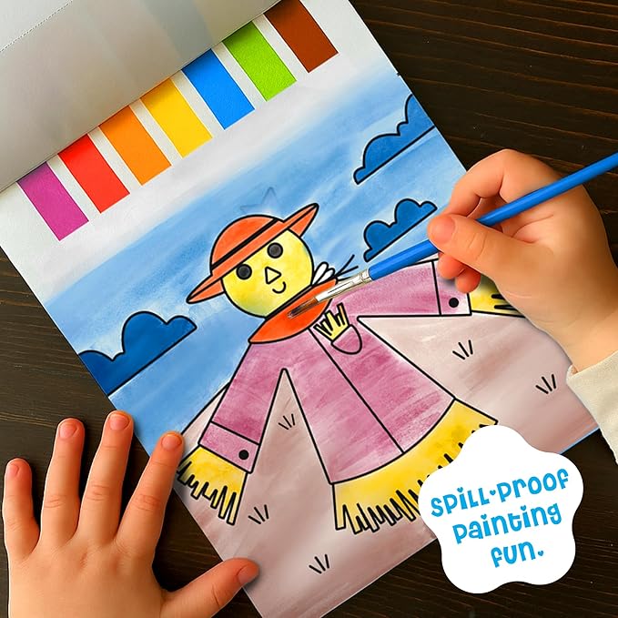 DINO MINI Watercolor Fun Value Pack - 2 Paint with Water Kits for Toddlers - Water Painting for Toddlers - Travel Activities for Kids Ages 4-8 - Screen Free Birthday Gifts (Farm - Fairy Tale)