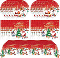 41 PCS Christmas Party Decorations,Christmas Table Decorations Xmas Party Tableware Set Include Disposable Christma Paper Plates Napkins and Tablecloth,Xmas Holiday Party Serves 20 Guests