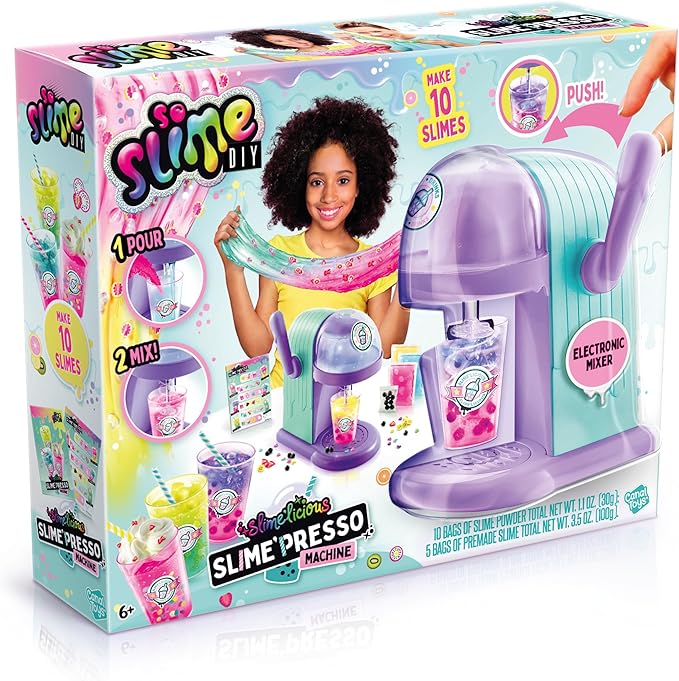 Canal Toys So Slime Slime’Licious Slime’Spresso Machine; Brew a Cuppa’ Stretchy Slime; Mixing Slime'spresso Has Never “Bean” So Much Fun; Simply Mix to Make 10 'Slimes; 5 Premade 'Slimes; Ages 6+