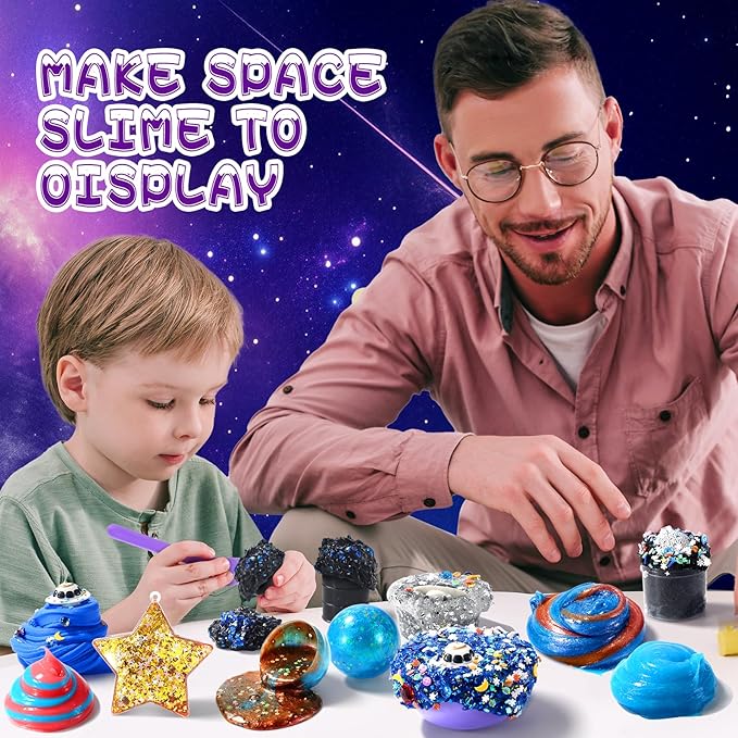 Large Slime Kit, Sparkling,Multi-Color Sensory Putty for Kids Glimmer, Crunchy, Foam, Jelly Cubes Slime, Creative and Endless Fun, Stress Relief Therapy Toys, Party Favors for Kids, for Girl Boys