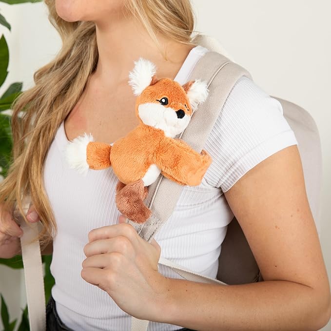 HUGIMALS Hug Babies Forrest the Fox Cute Mini Plush Stuffed Animal for Kids | Soft & Cuddly Portable Comfort Adorable On-The-Go Companion for Travel School & Adventures Ages 2+
