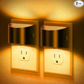 JandCase Night Light, Modern Night Lights Plug into Wall,2 Pack Dusk to Dawn Sensor Nightlight, Amber Brightness Adjustable Nightlight for Kids Bathroom Hallway Kitchen Bedroom Decor