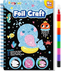 FUNNYB&G Foil Art Crafts for Kids Ages 4-8: Mother's Day 2026, Birthday Gift for Kids, Art and Crafts Supplies, Party Favors, Creative Toys for Kids 4 5 6 7 8 9 Years Old(Ocean)