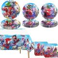61 PCS Friends Tableware Sets, Birthday Party Paper Plates and Napkins Set Includes 40 PCS Plates, 20 PCS Napkins, 1 Tablecloth for Kids Birthday Party Supplies