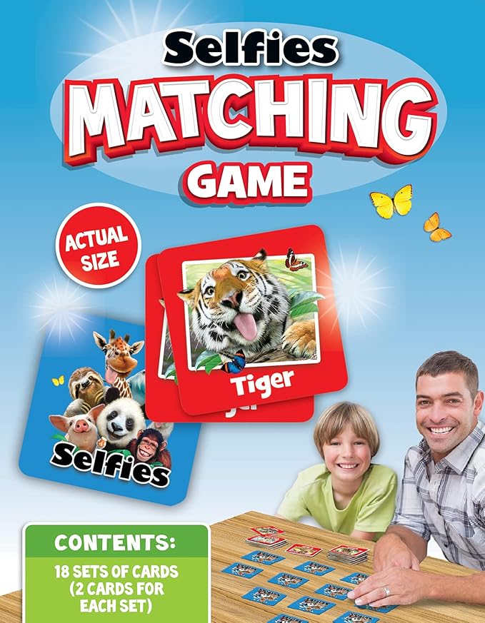 MasterPieces Kids Games - Selfies Matching Game - Game for Kids and Family - Laugh and Learn
