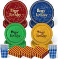 120pcs Magical Wizard Plates Napkins Party Decorations Cartoon Disposable Paper CupsTableware Set Cartoon Party Supplies for Kids Birthday Decor 30 Guests