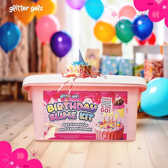 Slime Kit | Glitter Galz Birthday Gifts for Girls Ages 6+ | DIY Make Your own Slime Birthday Party 42 Mix-ins | Arts and Crafts | Slime-Making kit | Slime Activator | Sensory Gifts for Teens