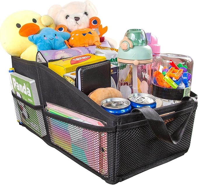Car Seat Organizer for Front Seat or Backseat, Car Storage Organizer for kids, Car Caddy Organizer for Office Files, Books, Toys, Snacks, Drinks, Cups