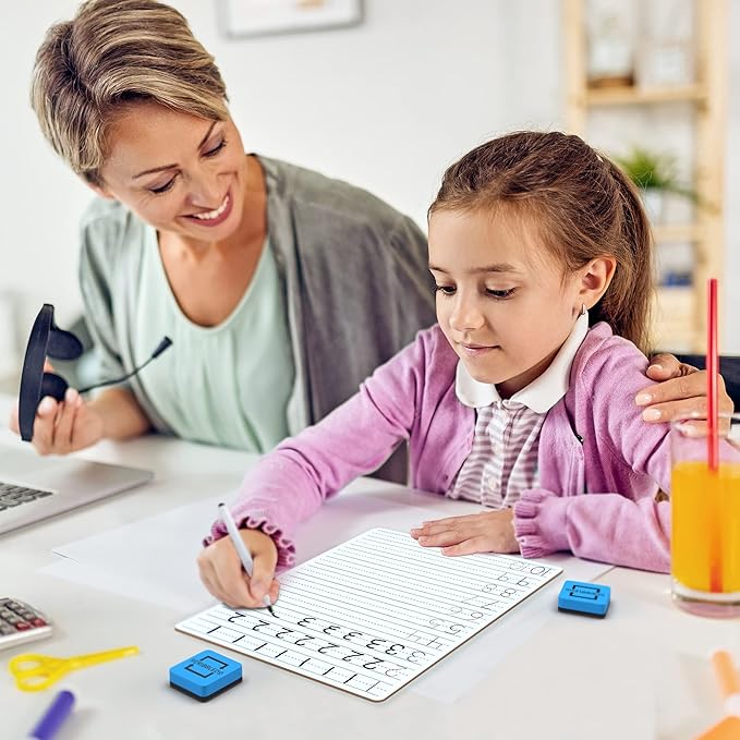 2 Pack Scribbledo Dry Erase Handwriting Practice for Kids 9 x 12 inch Alphabet Tracing Board Whiteboard Letter Tracing for Kids Ages 3-5 Write and Wipe Alphabet Practice Cards Letters Writing Board