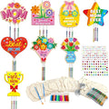 gisgfim 16 Pack Mother’s Day Wind Chime Kits Mom Crafts for Kids Make Your Own Best Mom Wind Chime Wooden DIY Arts and Crafts for Mother’s Day Party School Classroom Decor Supplies Birthday Favors