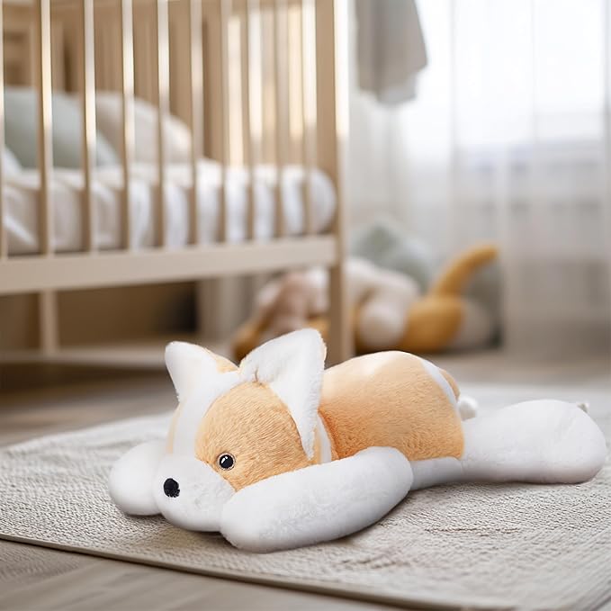 Niuniu Daddy 20" | 3.3 Pound Weighted Corgi Stuffed Animals for Kids Adults, Soft Corgi Plush Toy for Toddler Teens, Fluffy Lap Animal Body Pillow with All Ages for Present Christmas Easter Birthday