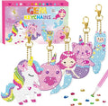 BANBBUR Arts and Crafts for Kids Ages 8-12,5PCS Double Sided Diamond Art Keychains,5D Gem Art for Kids Ages 4-8 Girls Birthday Gifts, BAKY5