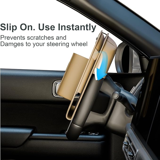 GMQ Backseat Car Organizer with Tray 1 Pack,Car Back Seat Eating Tray for Kids, Multifunctional Laptop Desk,Back Seat Car Storage & Tablet Holder for Children(Beige, 1PC)