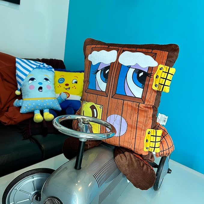 Squeaky Door Plush - 2-in-1 Toy & Pillow, 80s Nostalgic Plush Pal Reimagined, Soft Stuffed Rectangular Character, Cozy Nap-Play Design