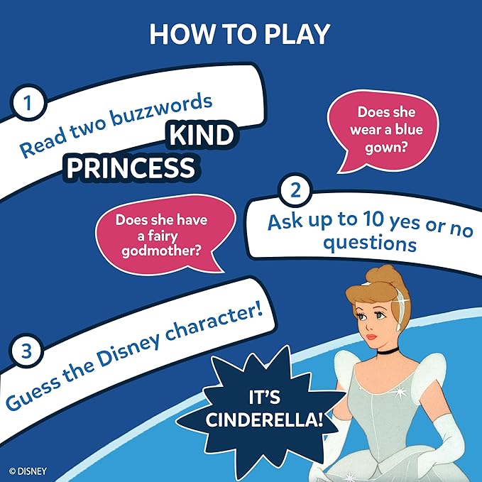 Skillmatics Guess in 10 Disney, Card Game for Girls, Boys, Kids, Teens, Adults Who Love Cinderella, Mickey Mouse, Moana, Travel Toy, Screen-Free Fun, Gifts for Ages 6, 7, 8, 9 and Up