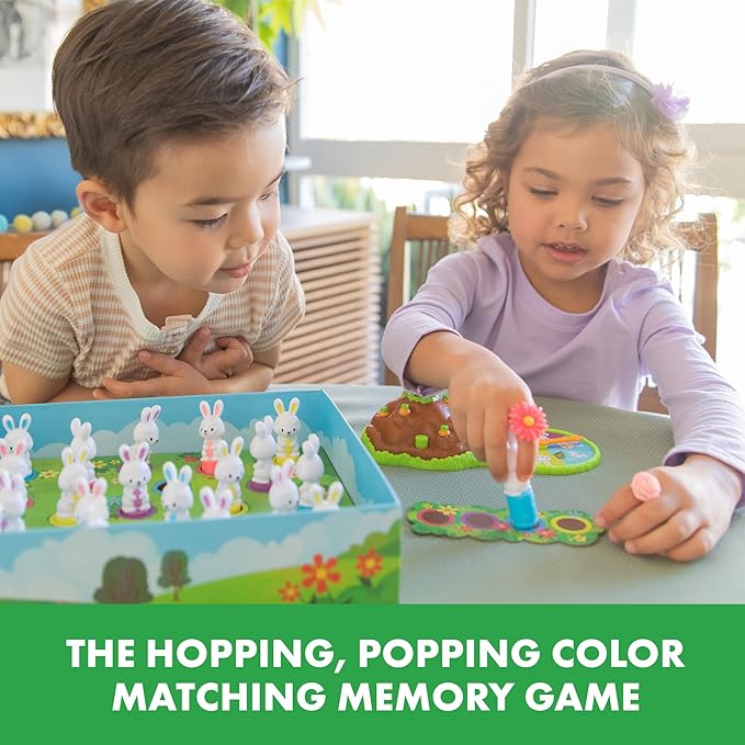 Educational Insights Pop Pop Bunny Hop - Matching Games for Toddlers 3-5, Turn-Taking Kids Games, Preschool Board Game for Kids, Skill-Building Preschool Toys, Kindergarten Color Matching Game