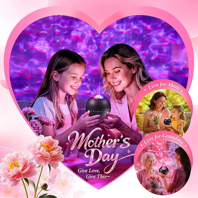 Galaxy Projector for Bedroom Mothers Day Gifts Birthday Gifts for Teen Boy Gifts, LED Galaxy Light Projector, 15White Noise HiFi Bluetooth Speaker,Remote&Timer Ceiling Projector Lights Trendy Stuff