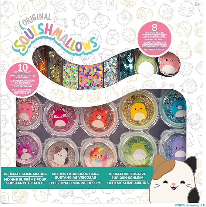 Horizon Group USA SLIMYGLOOP Mix'Ems, Scented Slimes with Mixins, Sensory Toys for Kids, Squishmallows