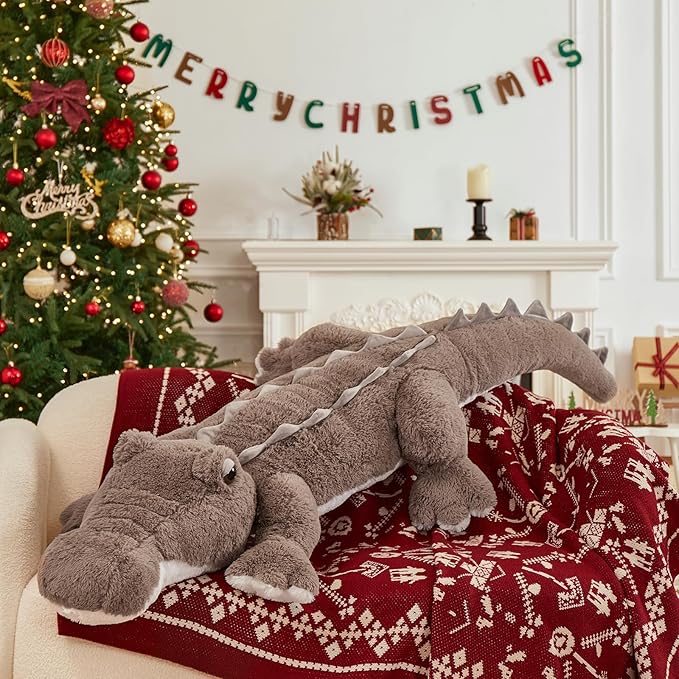 MorisMos Giant Alligator Stuffed Animal, 67inch Soft Large Alligator Plush Toy, Big Stuffed Crocodile Gifts for Kids Boys Girls