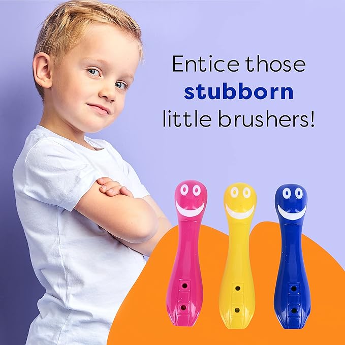 Kids' Soft Toddler Toothbrush, Gentle Bristles for Home, School, Camp, Sleepovers - Folding Handles for Tiny Hands (3 Pack)