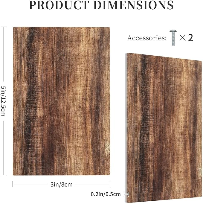 Light Switch Cover Plate Vintage Rustic Brown Wood Grain 1 Gang No Device Blank Electrical Wall Plates Faceplate Decorative Switch Plate for Bedroom Farmhouse Decor