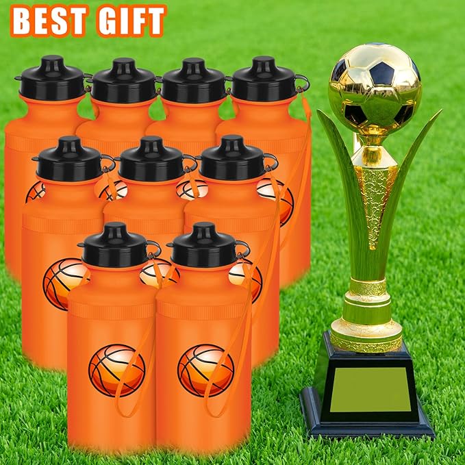 Zubebe 36 Pcs Sports Water Bottles Bulk Squeeze Reusable Bpa-free Plastic Water Bottles End of the Year Gifts Summer Gifts for Students School Travel Hiking Cycling Event Team Gift