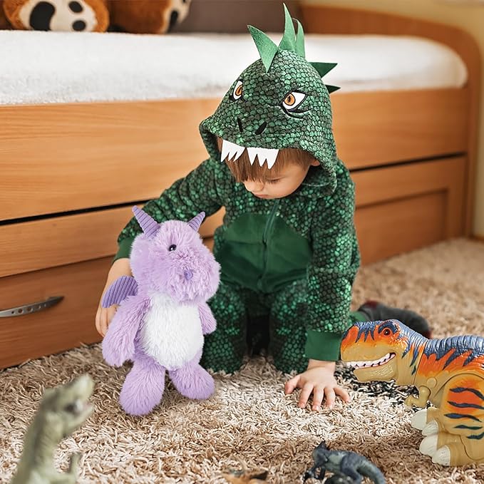 SuzziPals Heatable & Coolable Dragon Plush, Microwavable Heating Pad Stuffed Animal for Soothing & Relaxation, Dragon Gifts for Kids, Cute Plush Toys