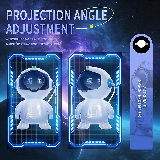 Astronaut Galaxy Projector, 8 Modes Starry Night Light with Remote Control, 360° Adjustable Magnetic Head, 5W LED Nebula Lamp for Bedroom, Kids Room, Game Room, Ceiling, Gift for Christmas Birthday