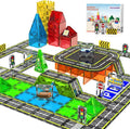 HarworLife Magnetic Tiles Road Set, Magnetic Building Blocks for Kids Ages 3+Year Old, Montessori Educational Magnet Toys for Toddler Kids, STEM Creative Toy for Christmas Birthday Gifts