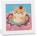 Libfx Diamond Art Kits for Kids with Frame Diamond Art for Girls Boys Beginners Arts and Crafts Ages 8-12 Birthday Gifts (Hamster)