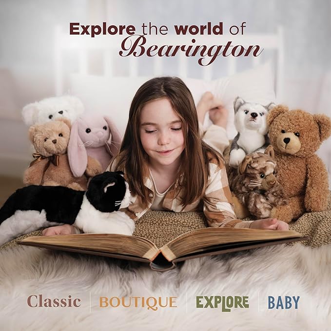 Bearington Baby Shaggy The Small Teddy Bear Stuffed Animal - 11" Soft Brown Plush Toy with Classic Vintage Look - Adorable Cuddly Teddy Bear for Infants - Stuffed Bears Plush Gift for Kids