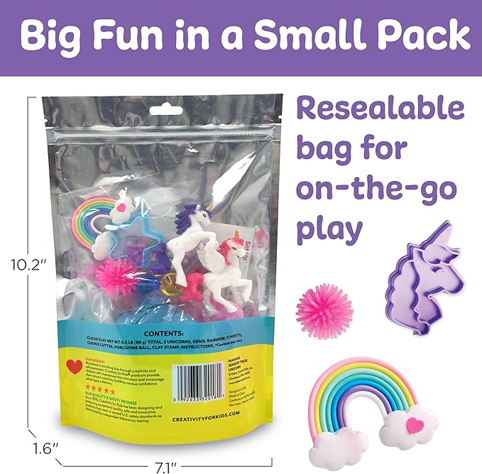 Creativity for Kids Sensory Pack: Unicorn - Sensory Toys for Toddlers, Unicorn Gifts for Girls, Toddler Activities and Spring Crafts (Ages 3+)